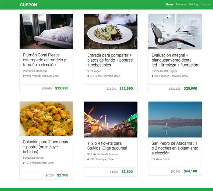 Landing Page Cuppon